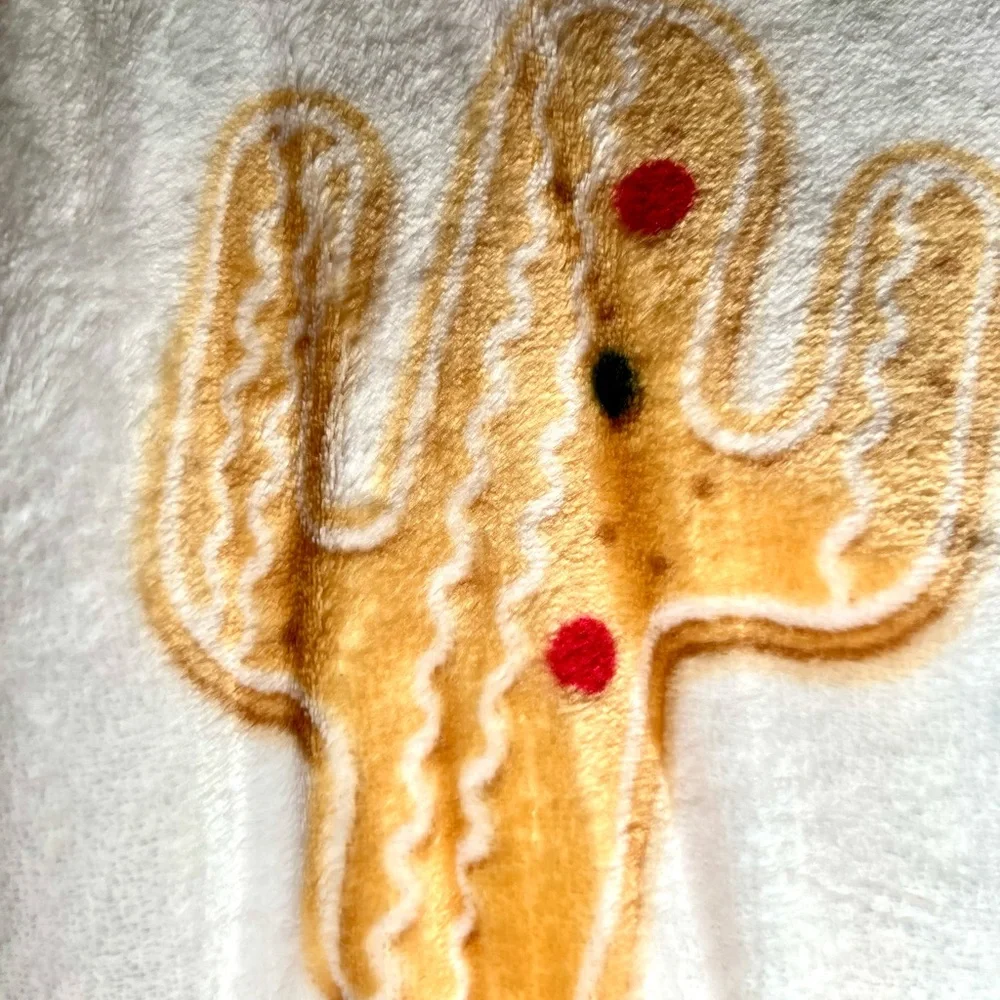 Country Western Gingerbread Cookies Christmas Throw Blanket + Cup w/Lid Cowgirl